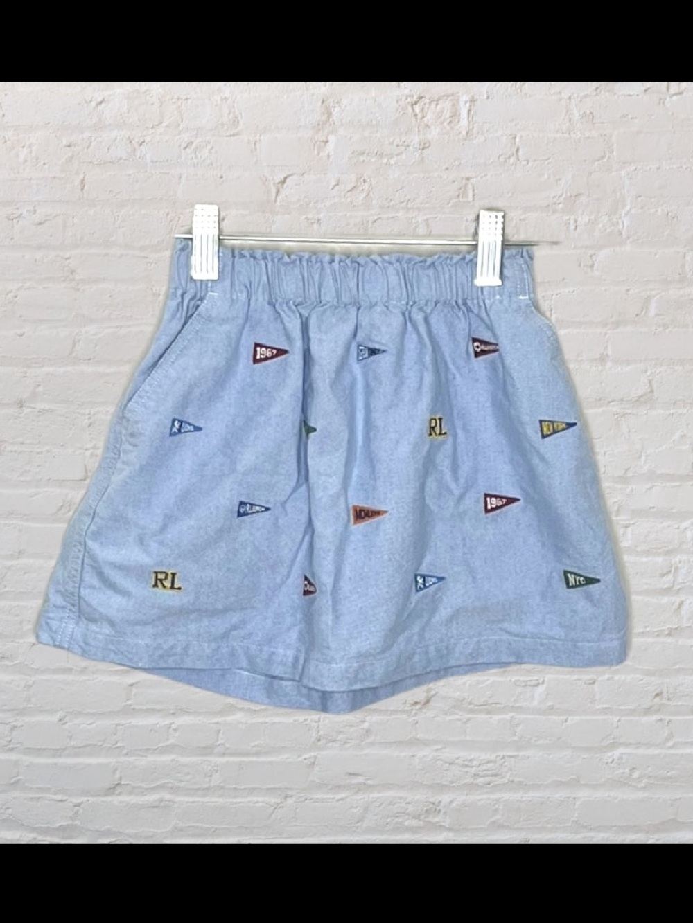 Polo Ralph Lauren Flag Patch Chambray Skirt